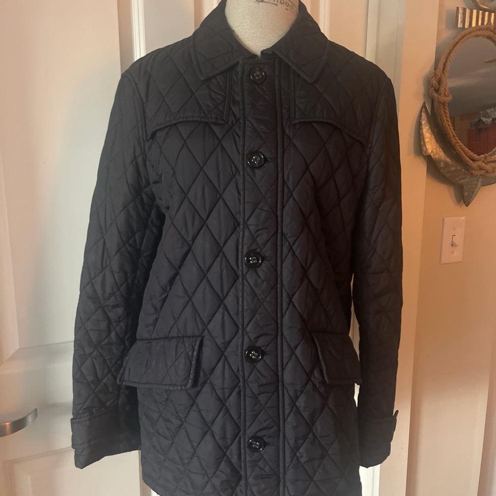 Authentic Burberry Brit Quilted Black Puffer Jacket large